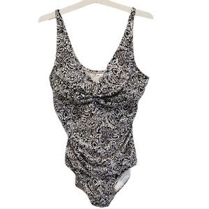 Lands' End Paisley One Piece Swimsuit, Size XXL